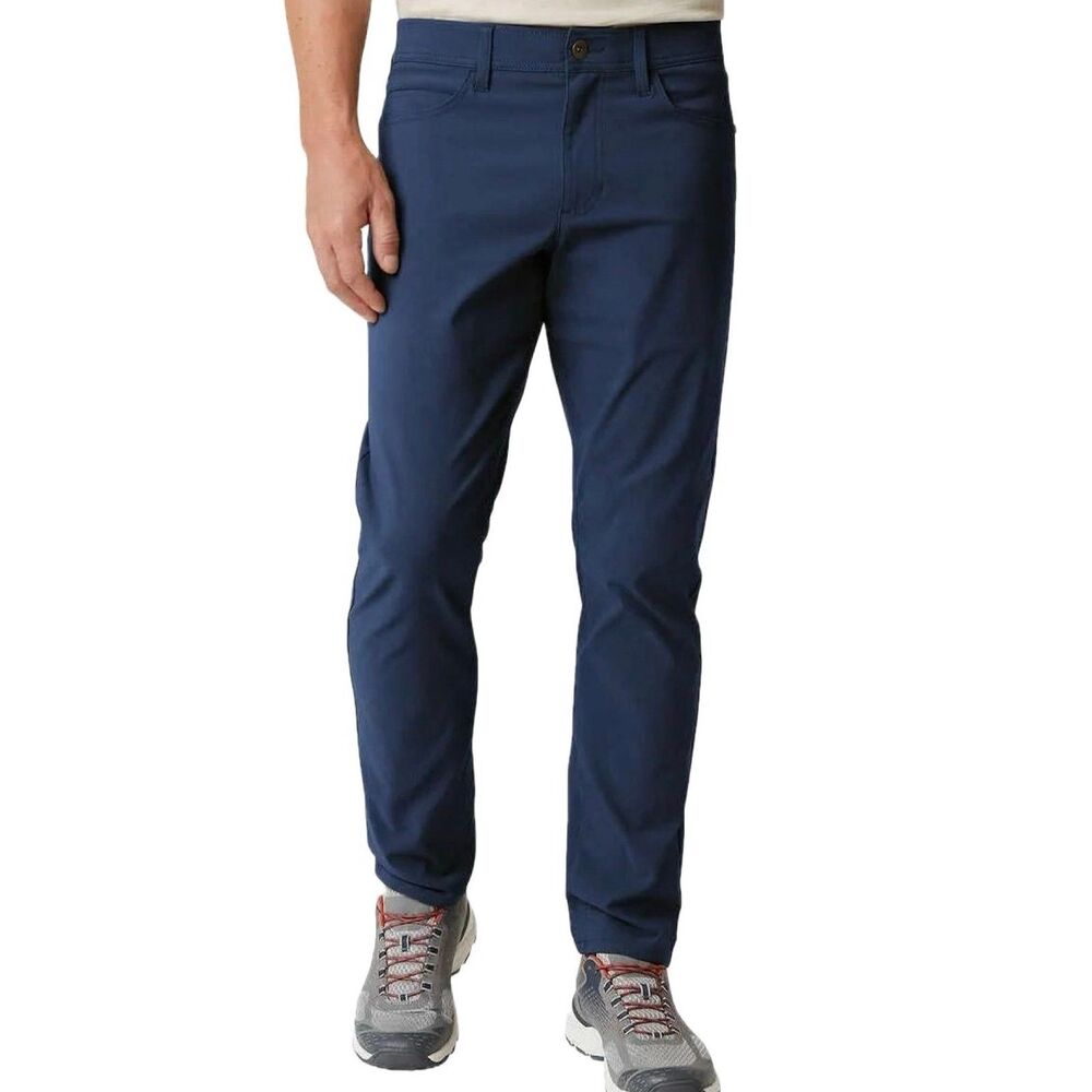 Original Weatherproof Vintage Men's Navy Nylon Stretch Straight Fit Pants 34